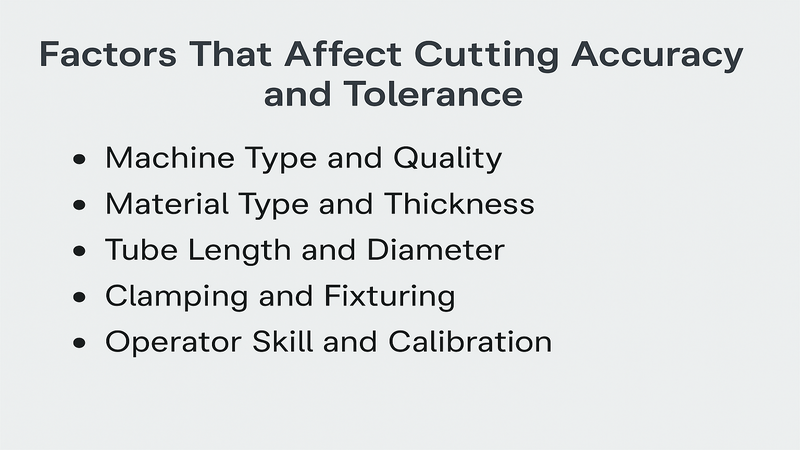 Factors contributing to low laser cutting affect tolerance and accuracy