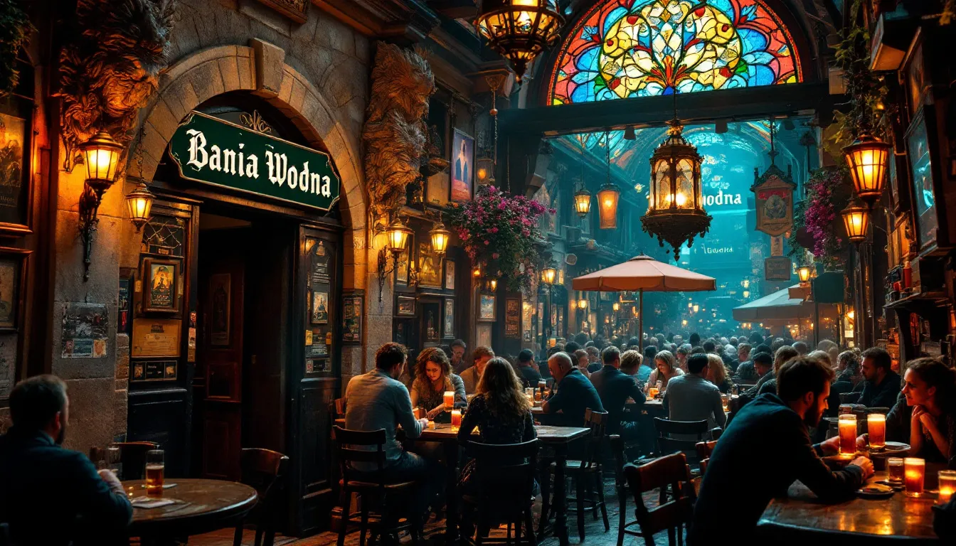 En populær bar i Krakow, der er kendt for sin livlige atmosfære.