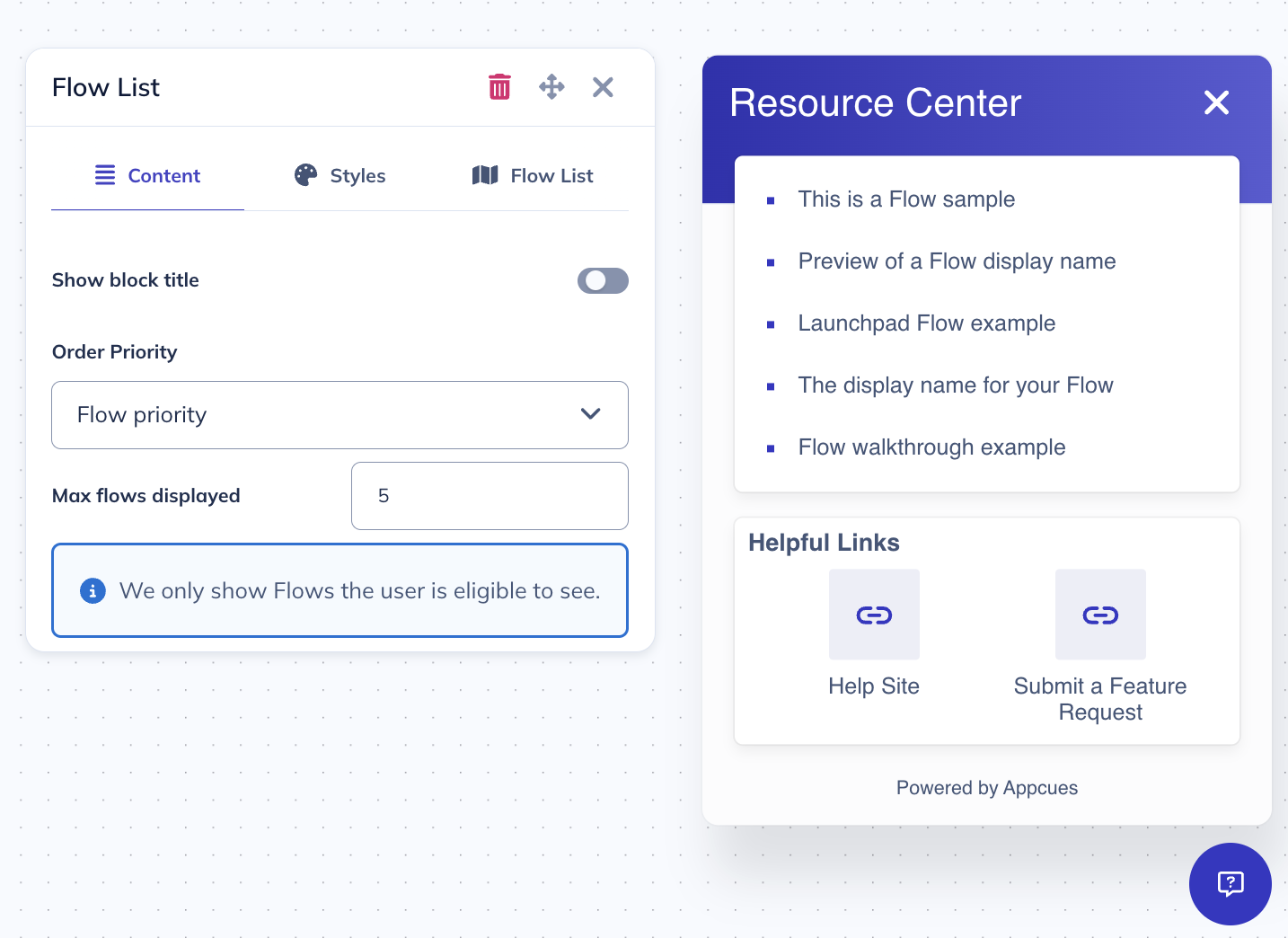 Appcues launchpads builder