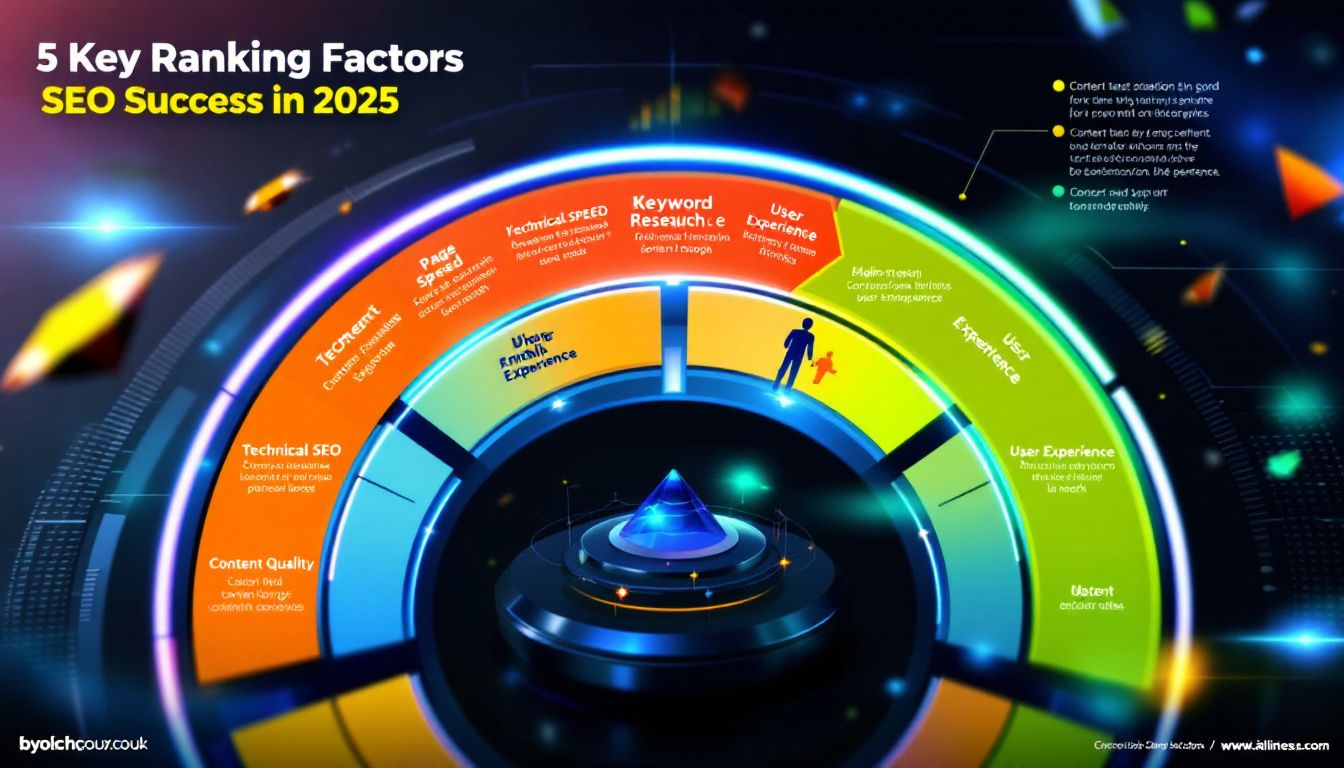 A chart displaying key ranking factors for SEO success in 2025.