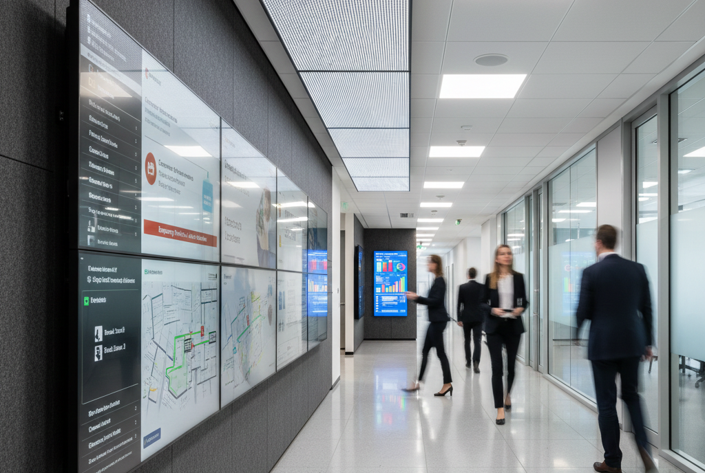 What Are the Best Building Signage Ideas for the Workplace? 10 digital screens help create a more modern connected workplace