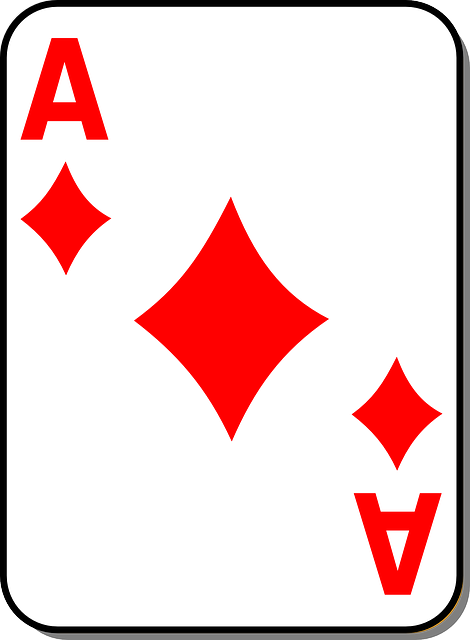 playing card, ace, diamond