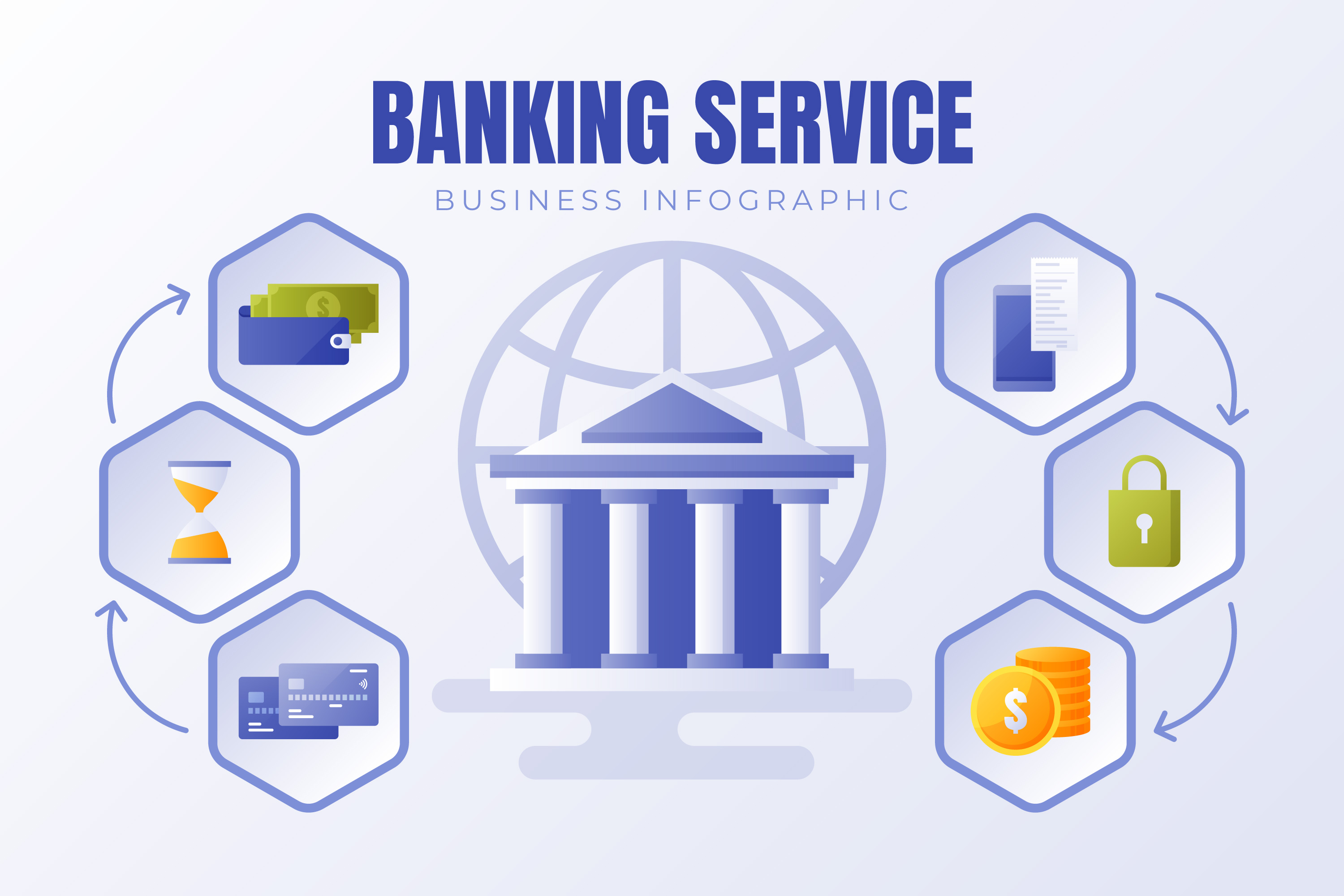 The illustration depicts infographic explaining  banking as a service