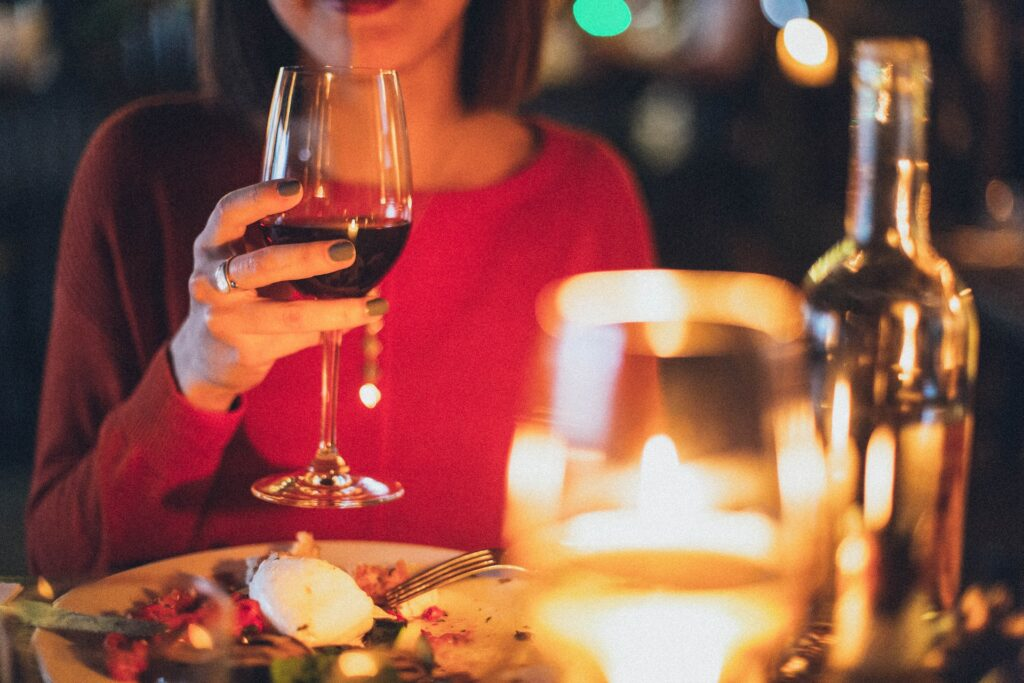 Cena tipo in un ristorante elegante