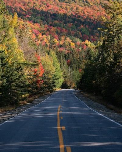 Fall foliage on a weekend getaway in northern New England