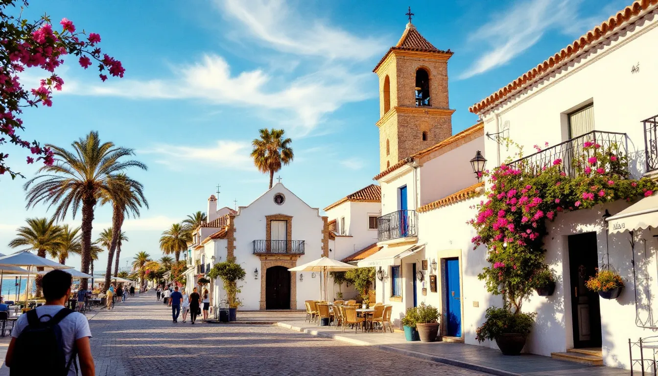 A beautiful view of Estepona showcasing its traditional Andalusian charm, perfect for those looking to buy property in Estepona.