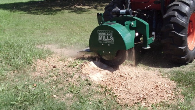 The WG24 Stump Grinder, good for any location, such as residential properties or on farmland. 