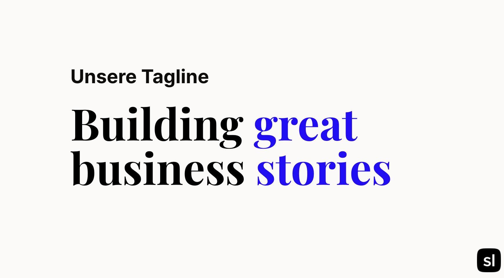building business, great stories
