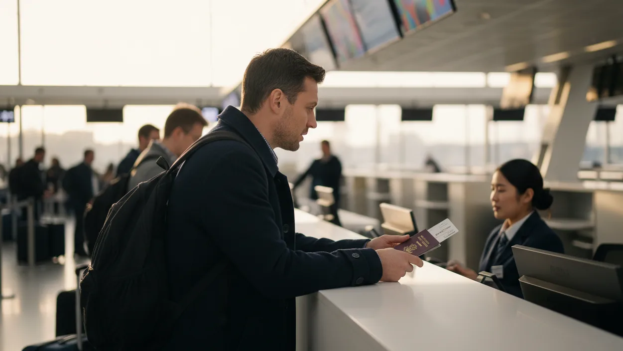 Realistic dummy ticket for visa route planning