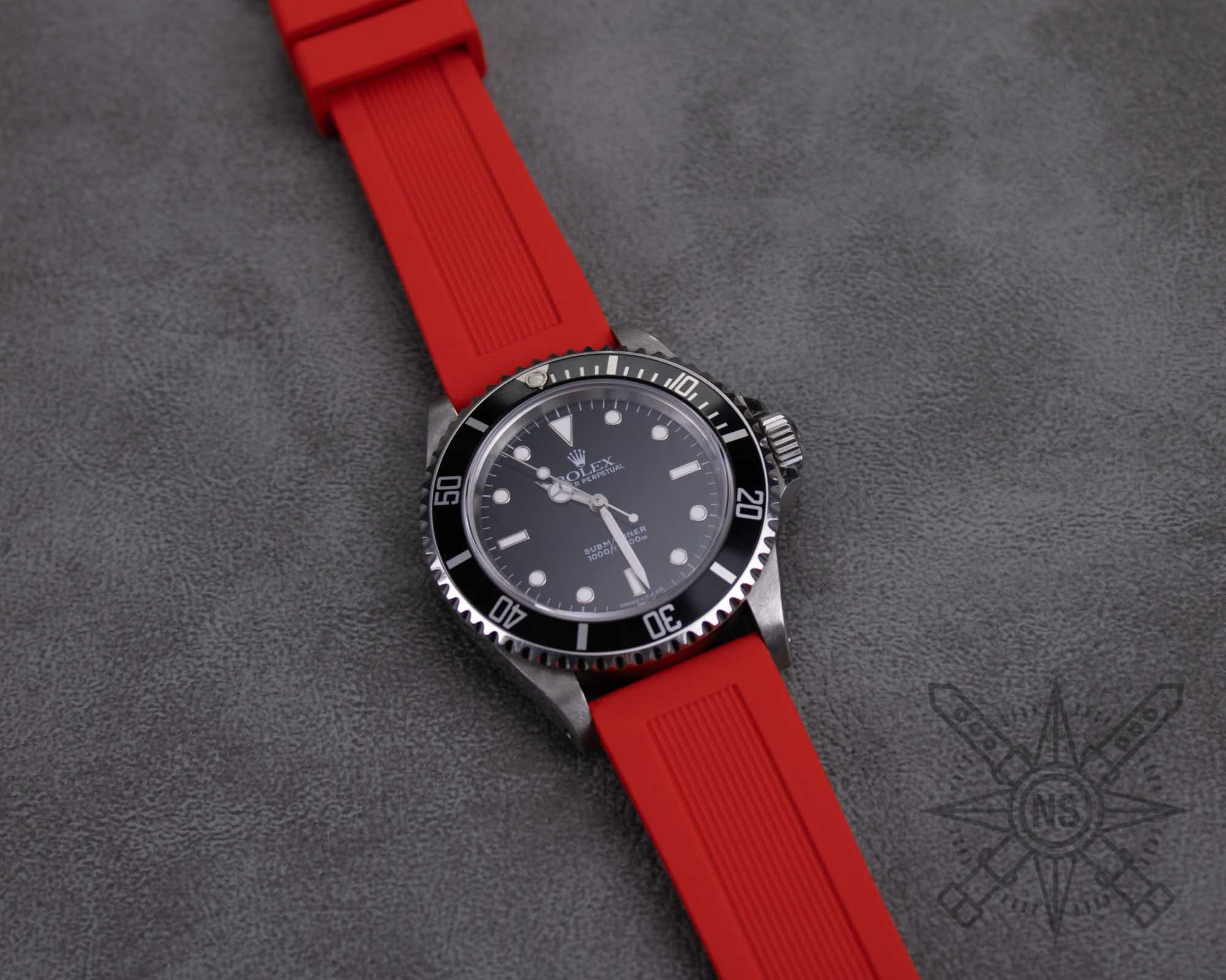 Red silicone watch bands