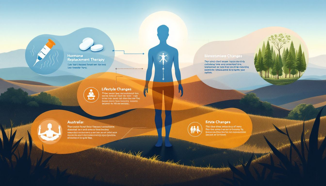 A diagram showing different treatment options for low testosterone.