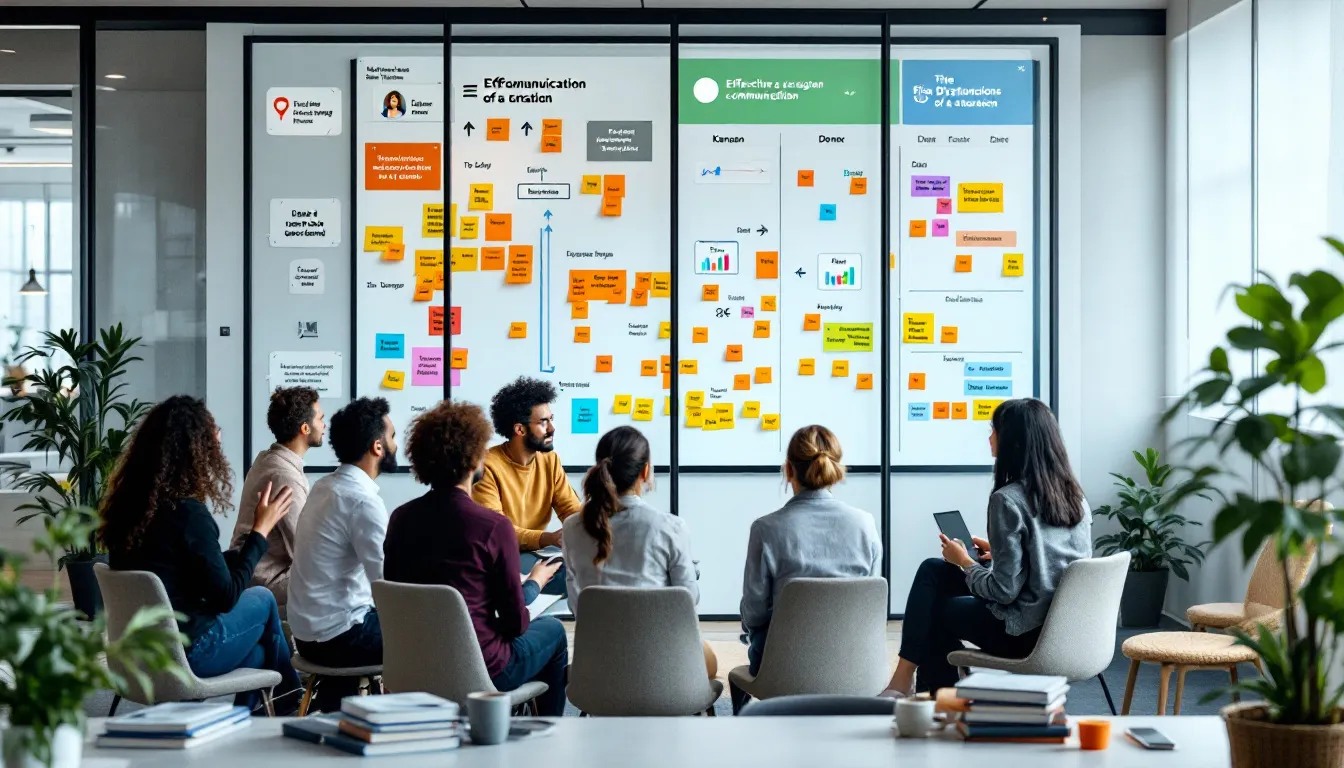 An office environment showcasing a positive organizational culture with engaged employees.