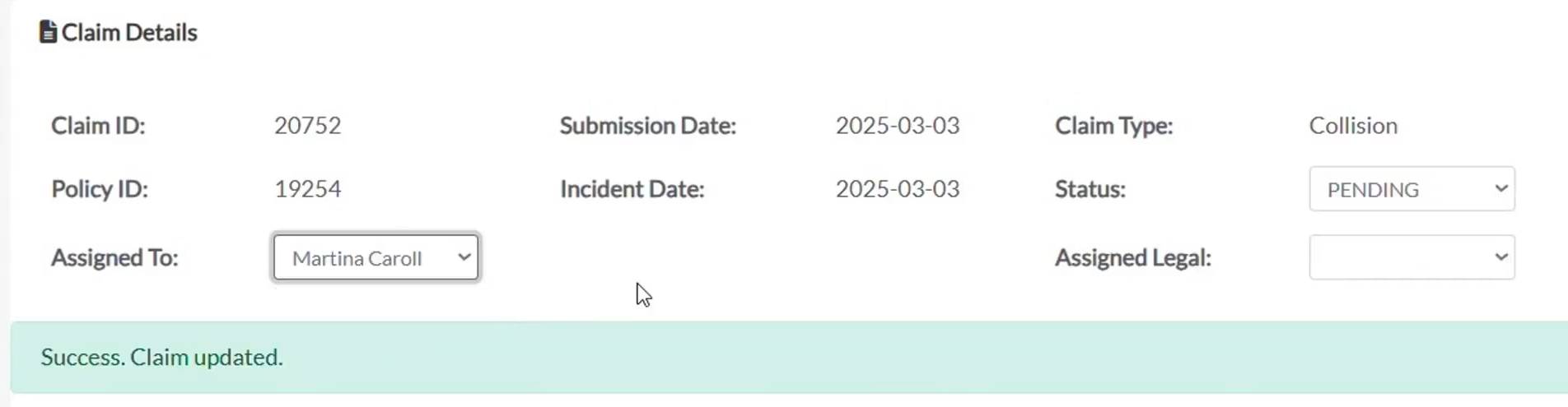 claims management software claims data