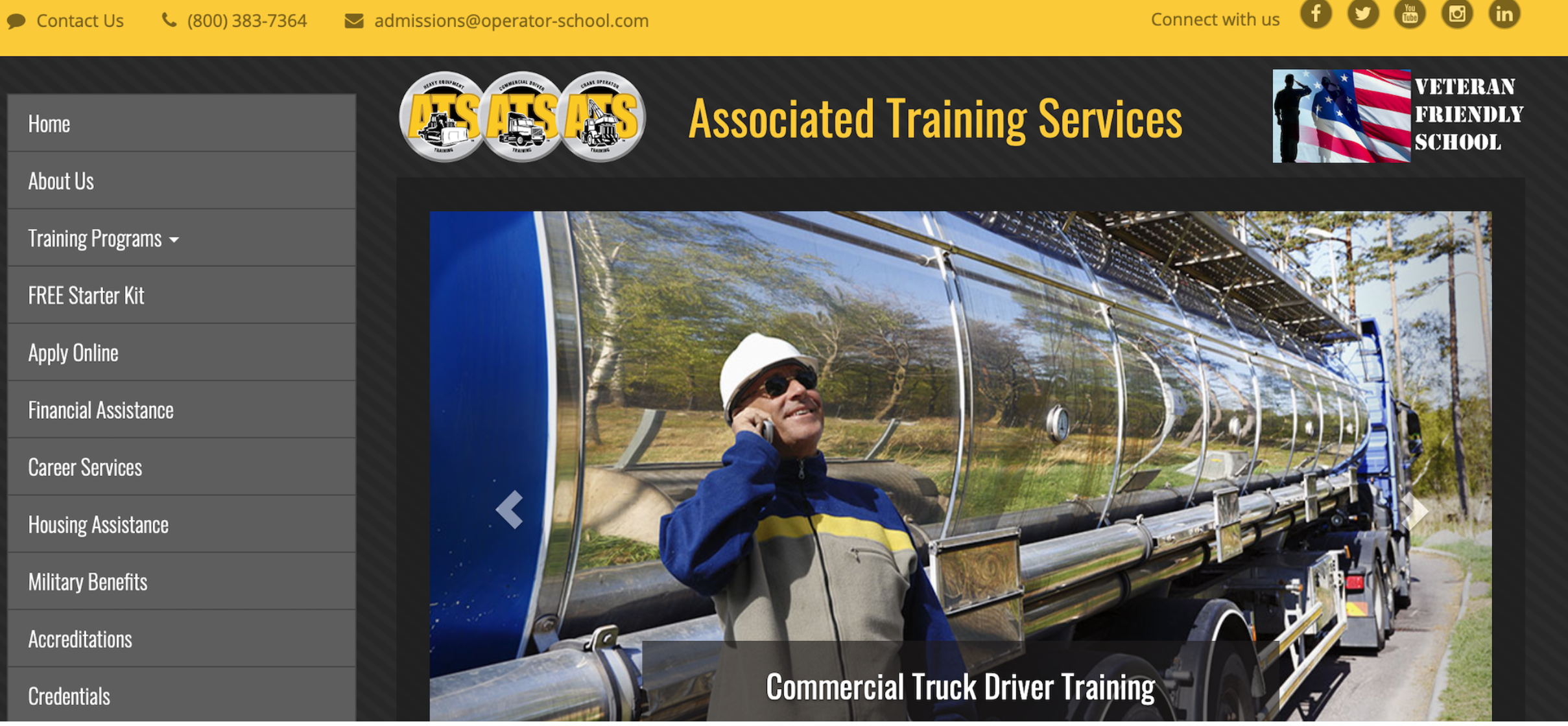 Associated Training Services website