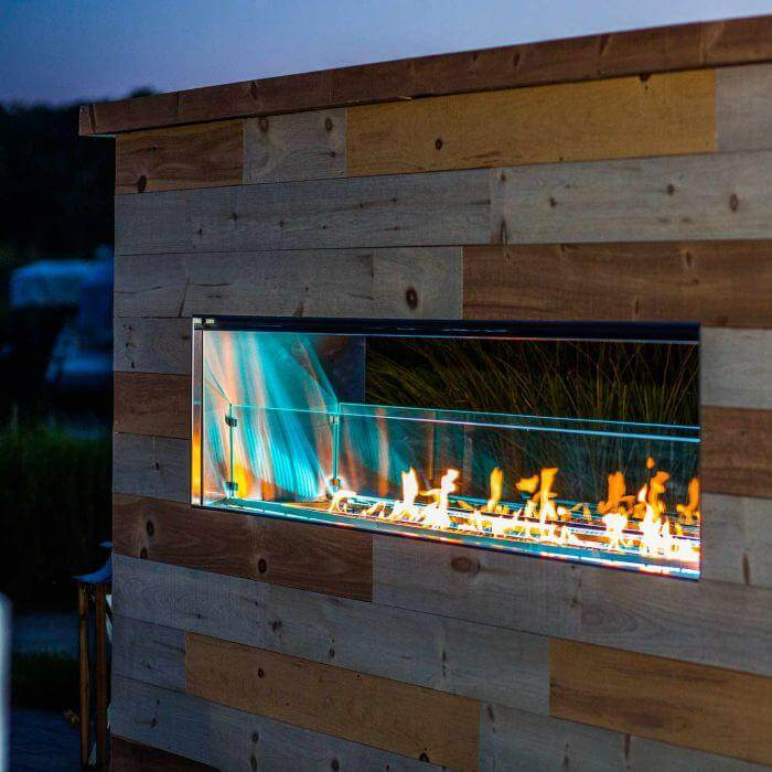 Best Outdoor Fireplace: Best Linear Gas Fireplace for Outdoor - Firegear Kalea Bay 60" Outdoor Linear Gas Fireplace OFP-60LECO