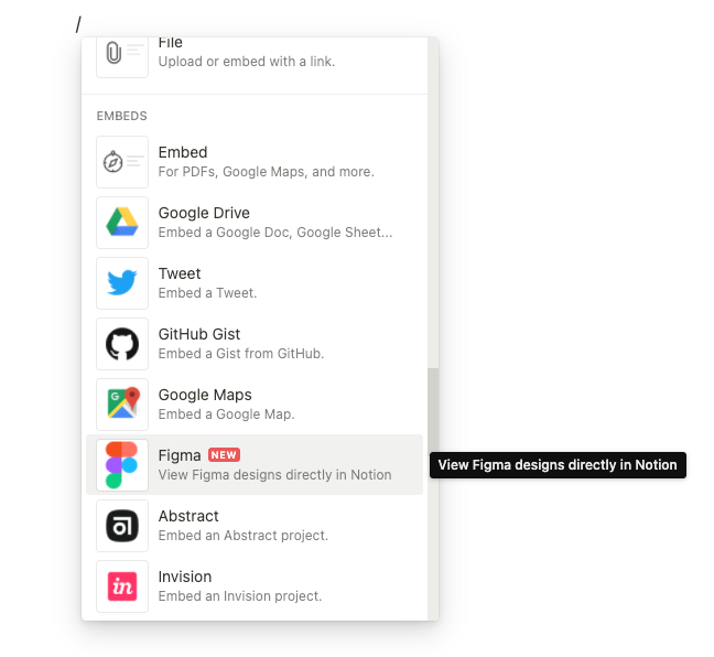 Example of some 3rd party embeds Notion makes possible