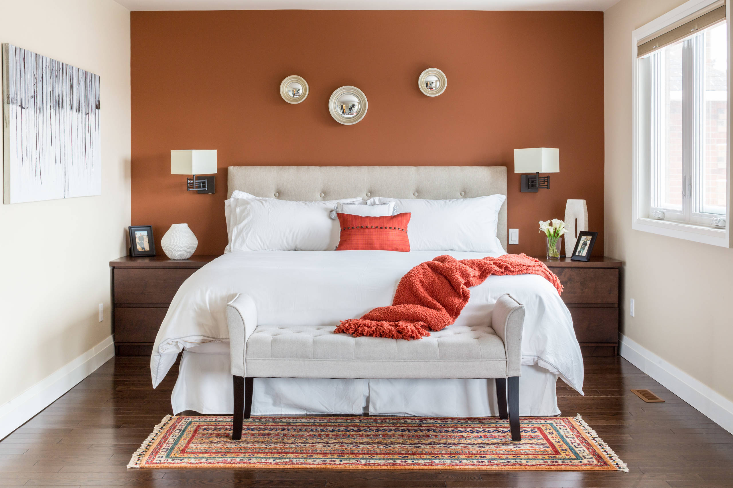 Burnt Orange Bedroom 