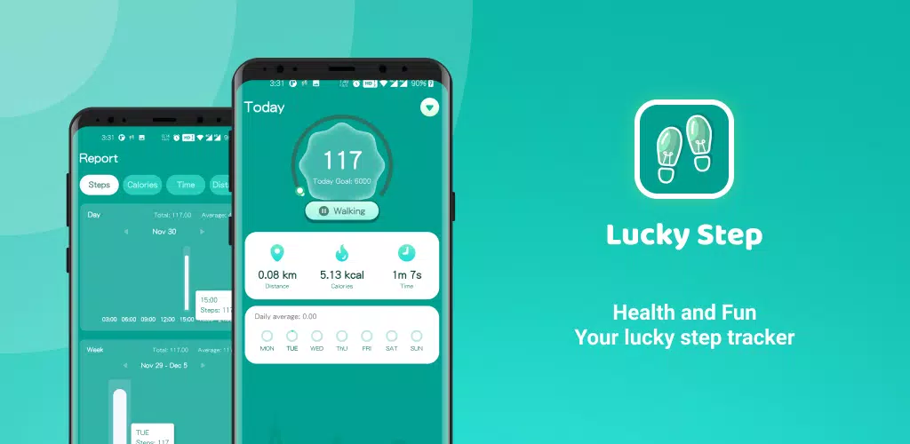 Lucky step - health tracking app example