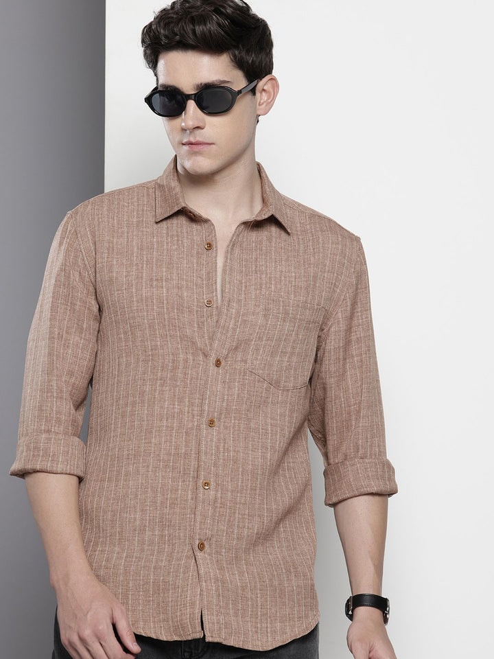 brown shirt for men