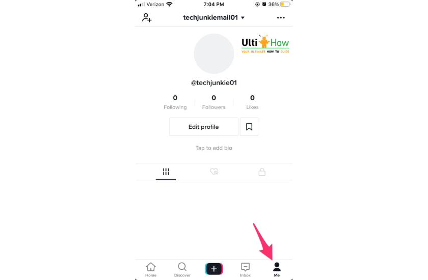 Enter your profile page