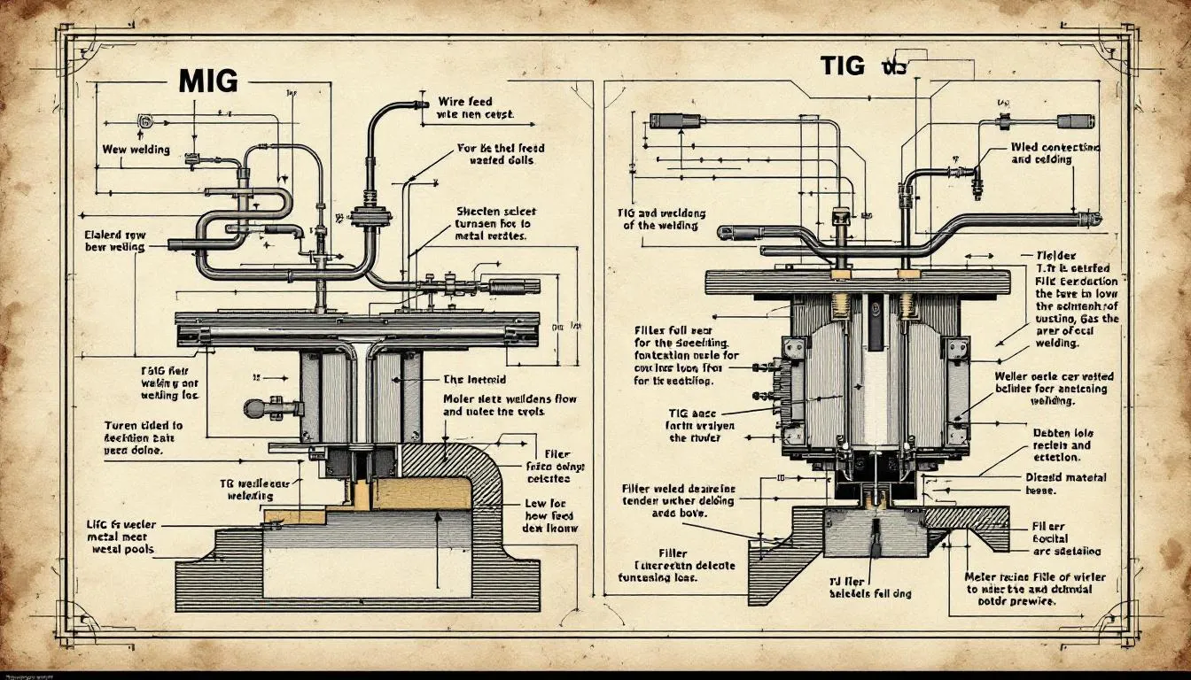 Applications of MIG and TIG welding in various industries.