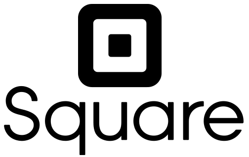 Square logo, credit card processing secure