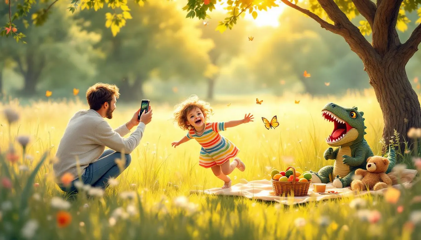 Fun and playful outdoor family photoshoot ideas featuring young kids.