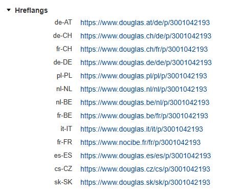 Douglas - hreflangs