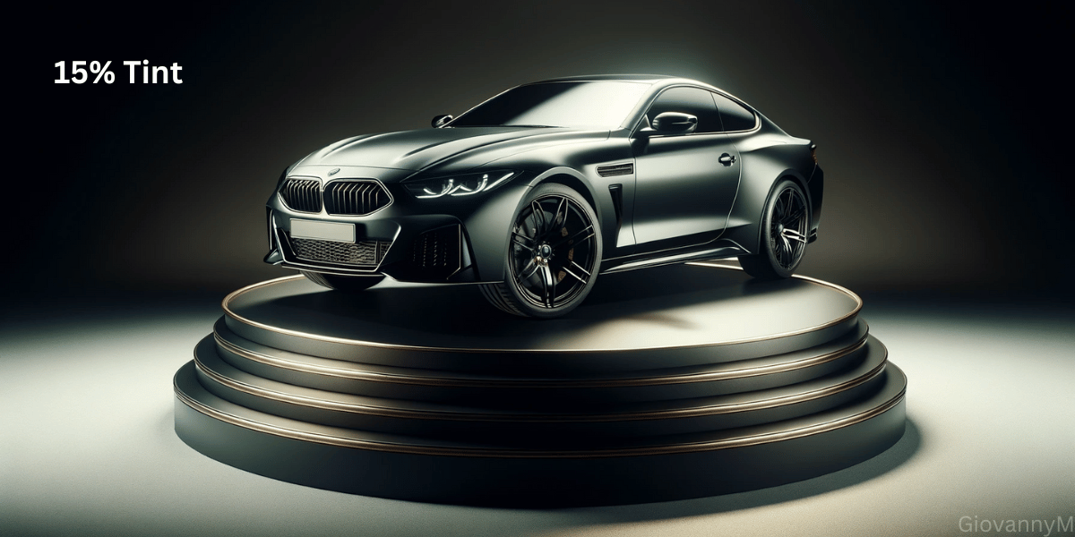 15% window tint compared to others on your vehicle window transmit 15% light.