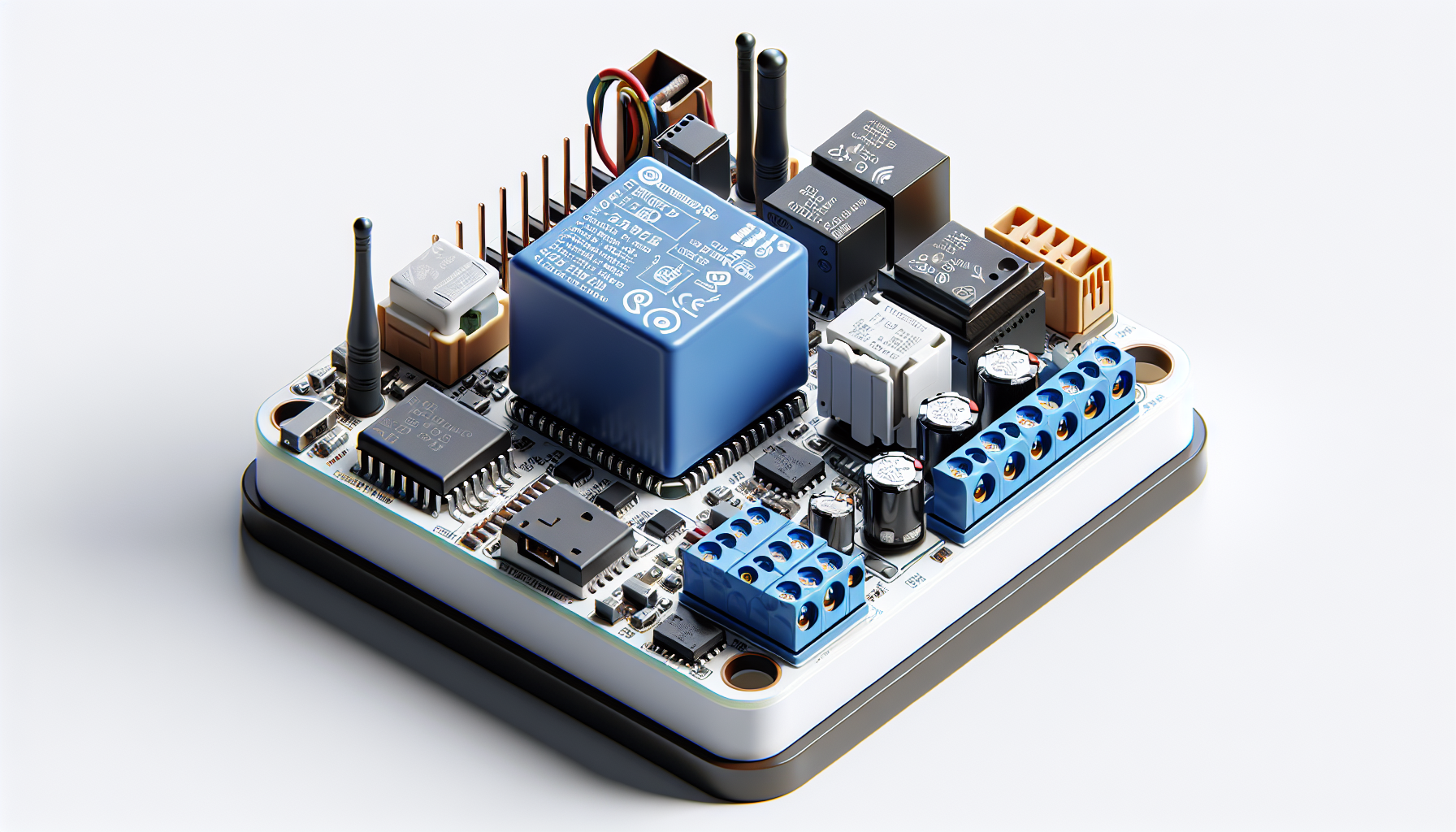 Illustration of wireless relay module components