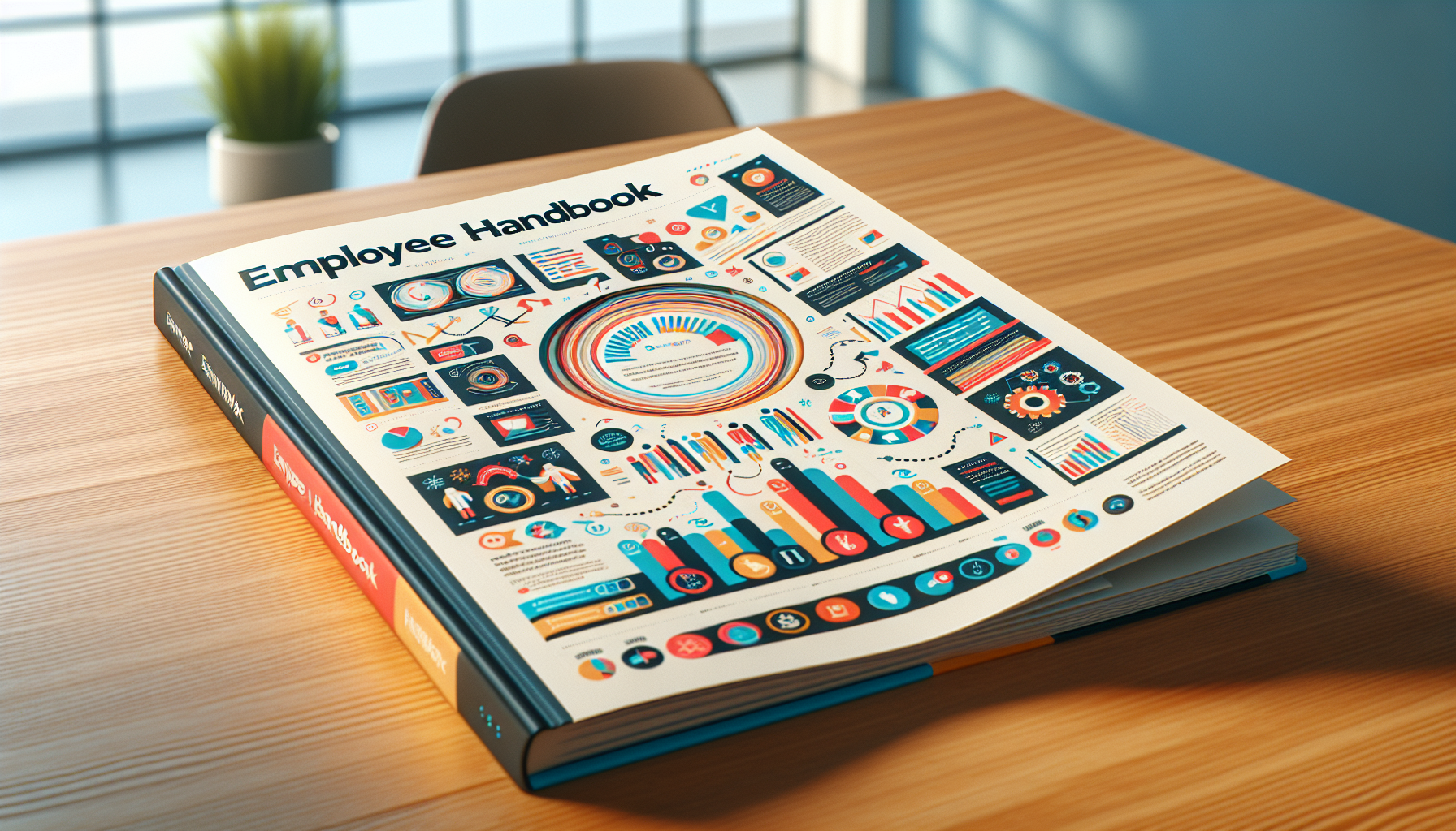 Illustration of visually appealing employee handbook