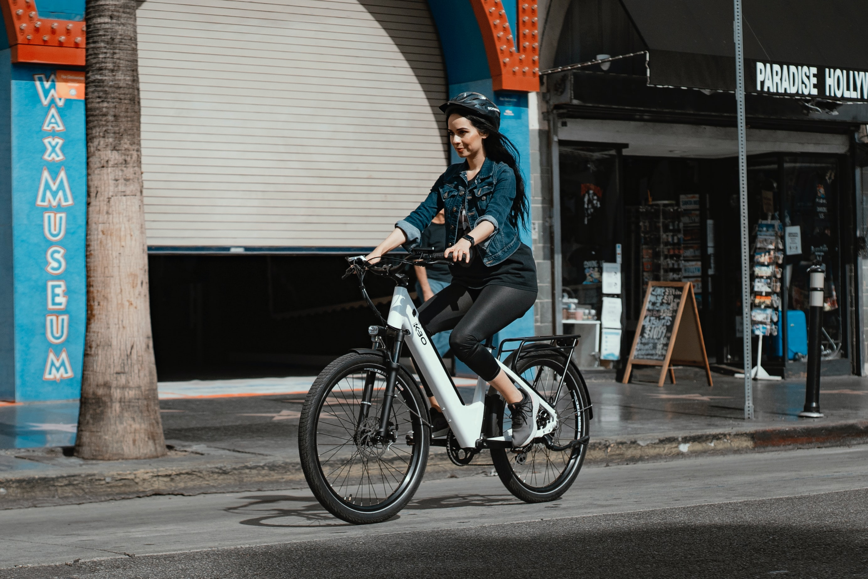Uma e-bike num ambiente urbano