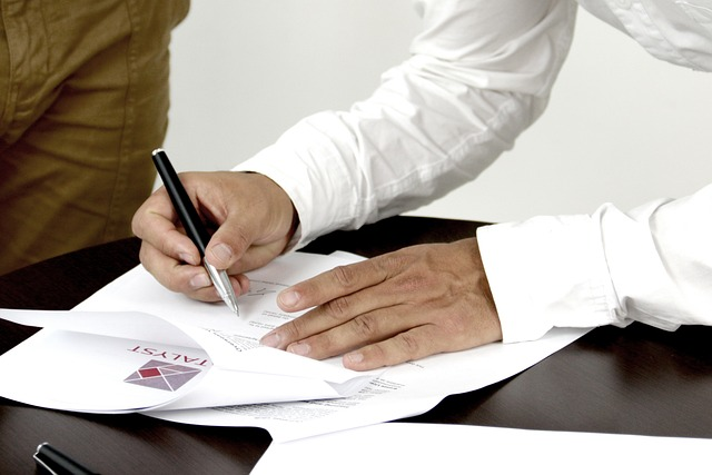 firm, contract, person signing a document