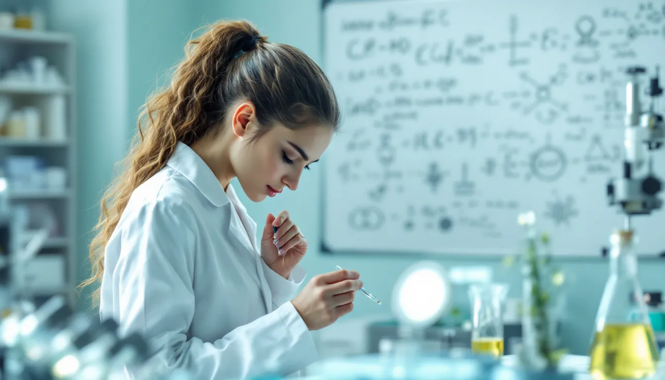 A researcher in a lab setting working on innovative therapies for treating epilepsy.