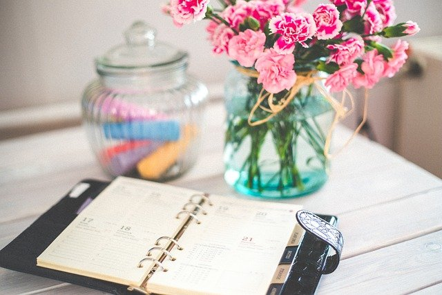 blog wordpress, agenda, piano editoriale, fiori