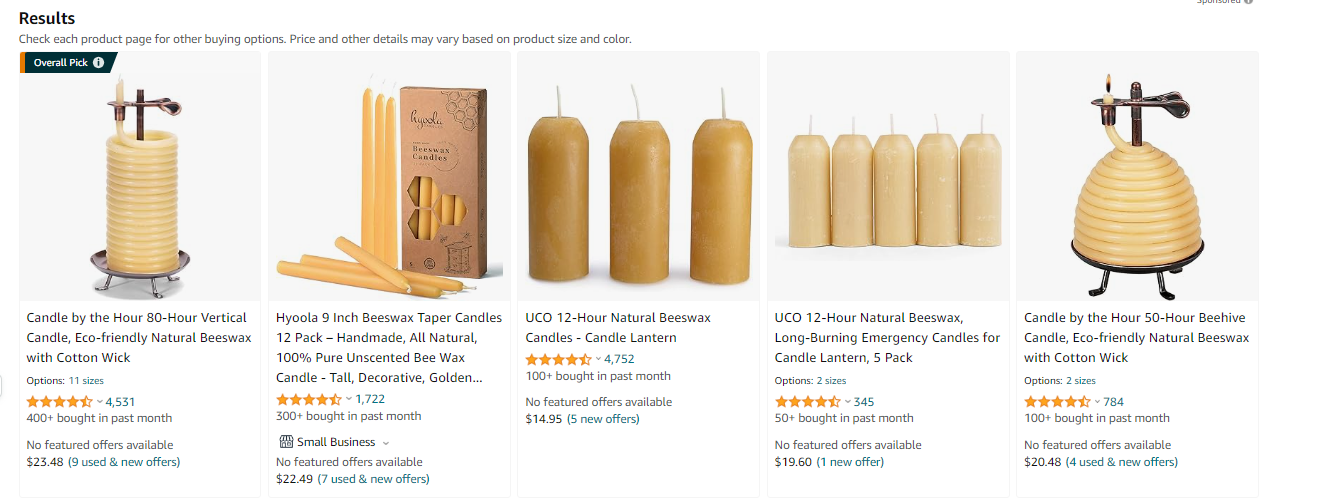 Beeswax candles are known for their natural and eco-friendly properties. They burn cleanly, produce a warm, honey-like scent, and have a longer burn time compared to other waxes. 