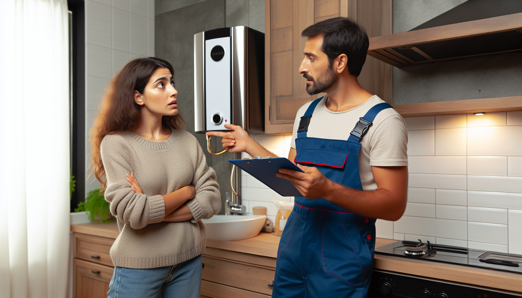 Consulting a professional plumber for guidance on instant gas hot water systems