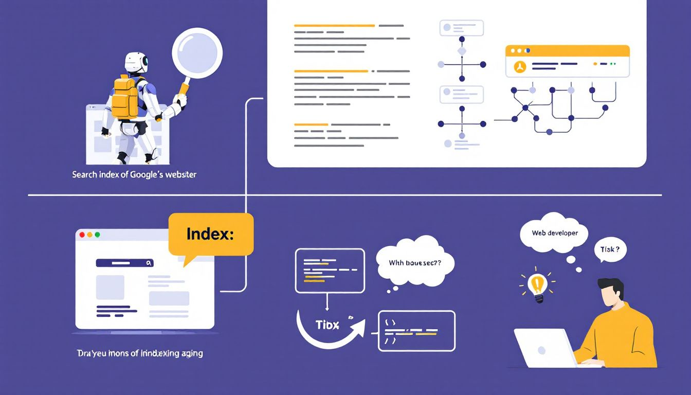 Un'immagine che rappresenta il concetto di indicizzazione di un sito web.