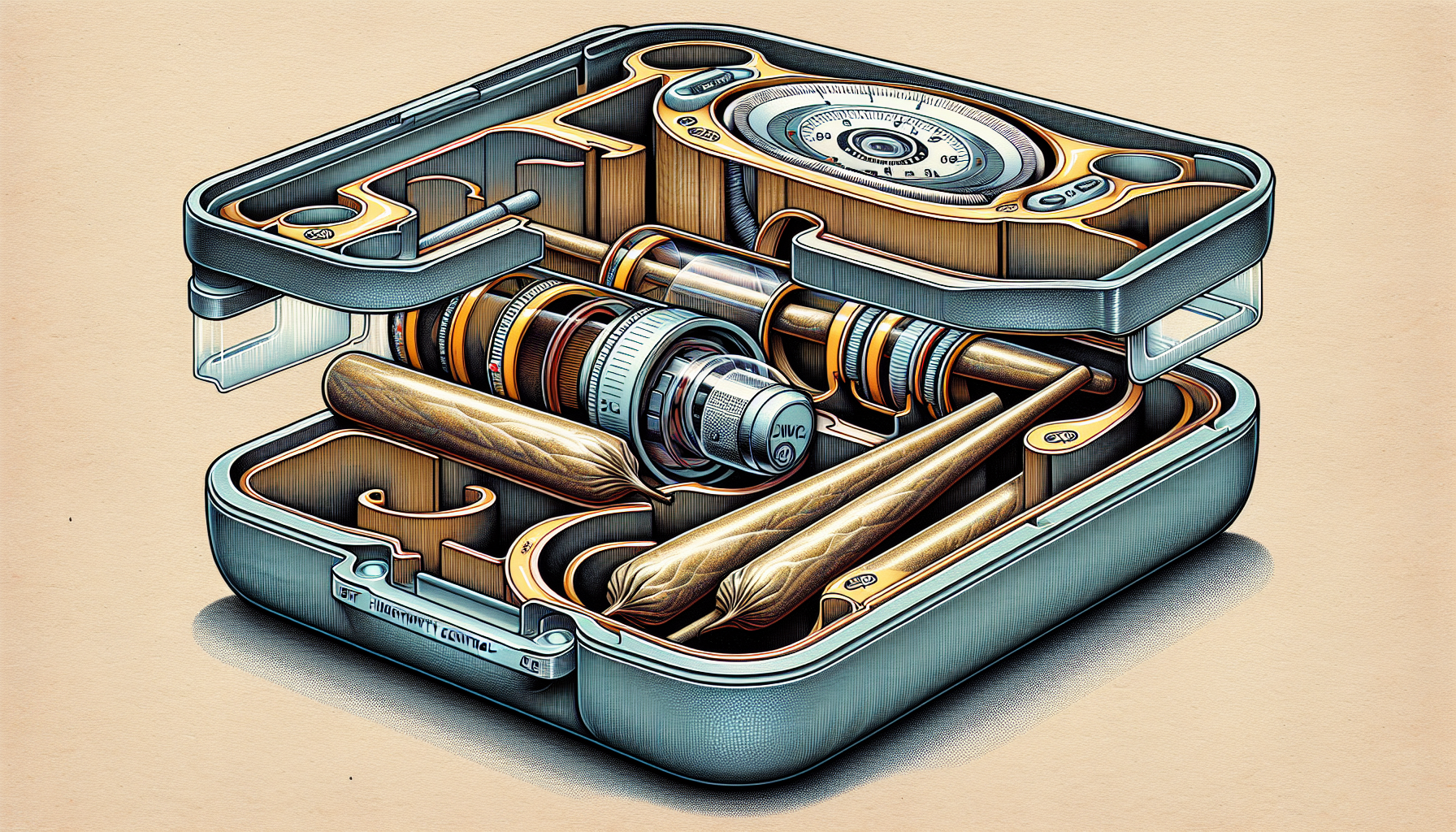 Illustration of airtight seals and humidity control for joint holder cases