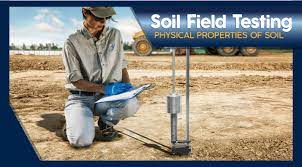 Field testing devices for soil analysis