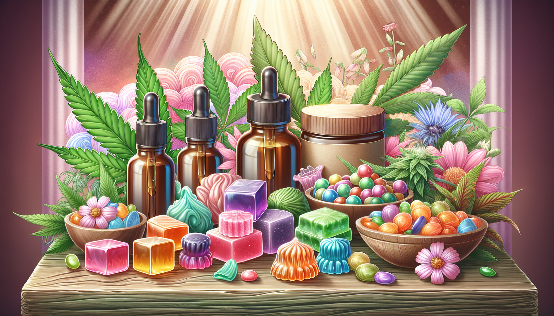 Popular cannabis products including gummies and oils.