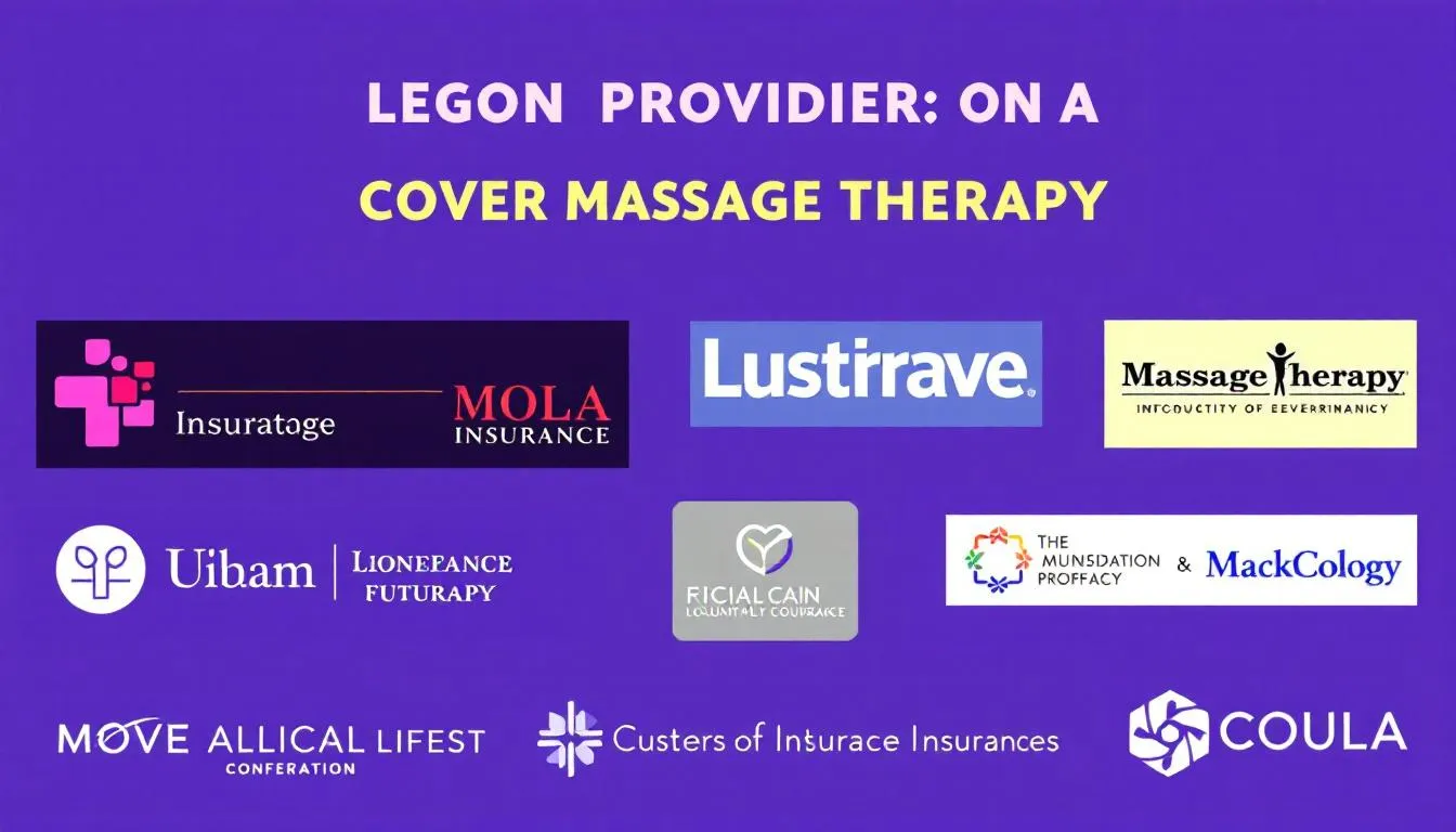 A collage of logos representing common insurance providers covering massage therapy.