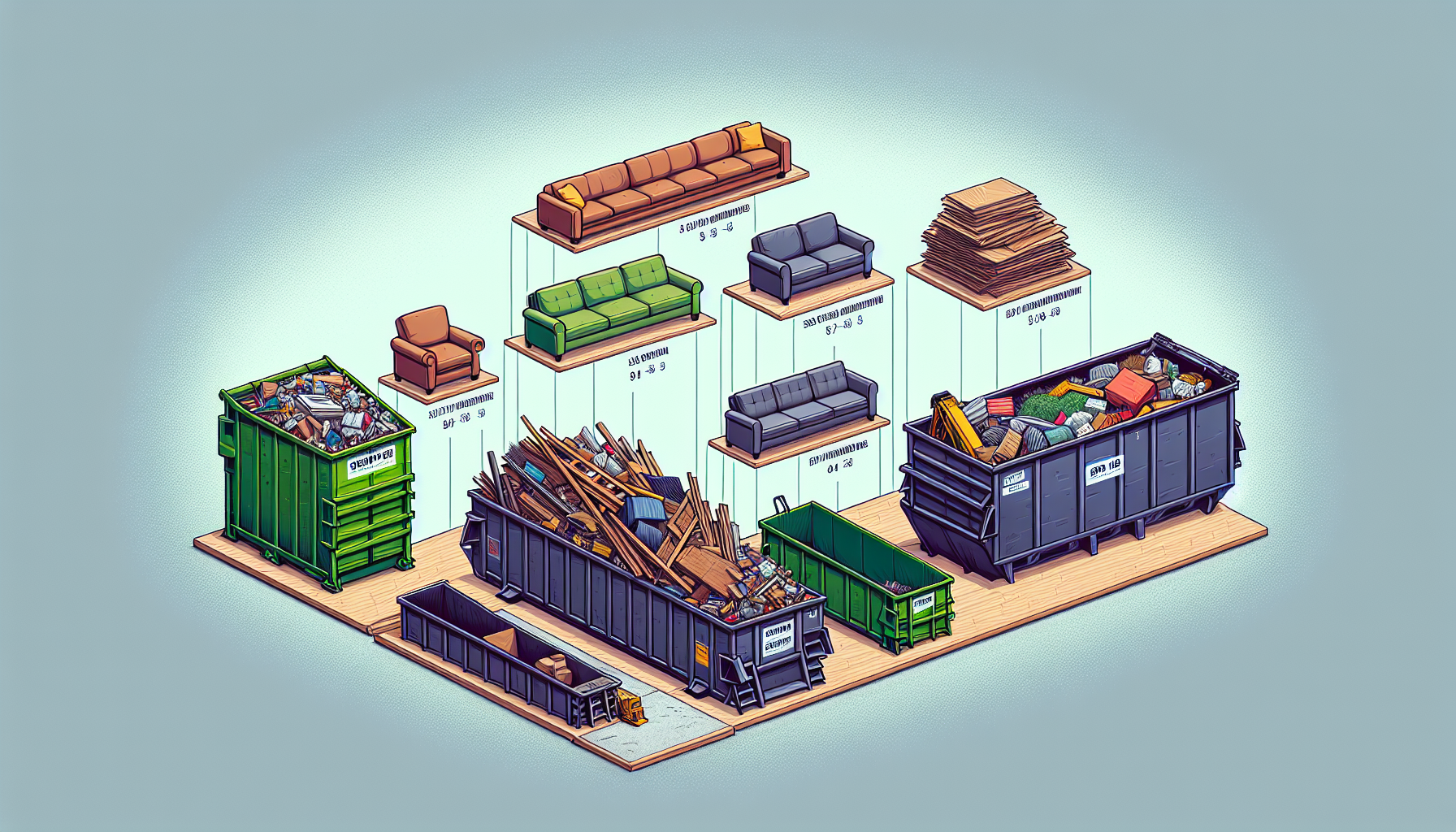 A visual guide on how to choose the right dumpster size for different projects.