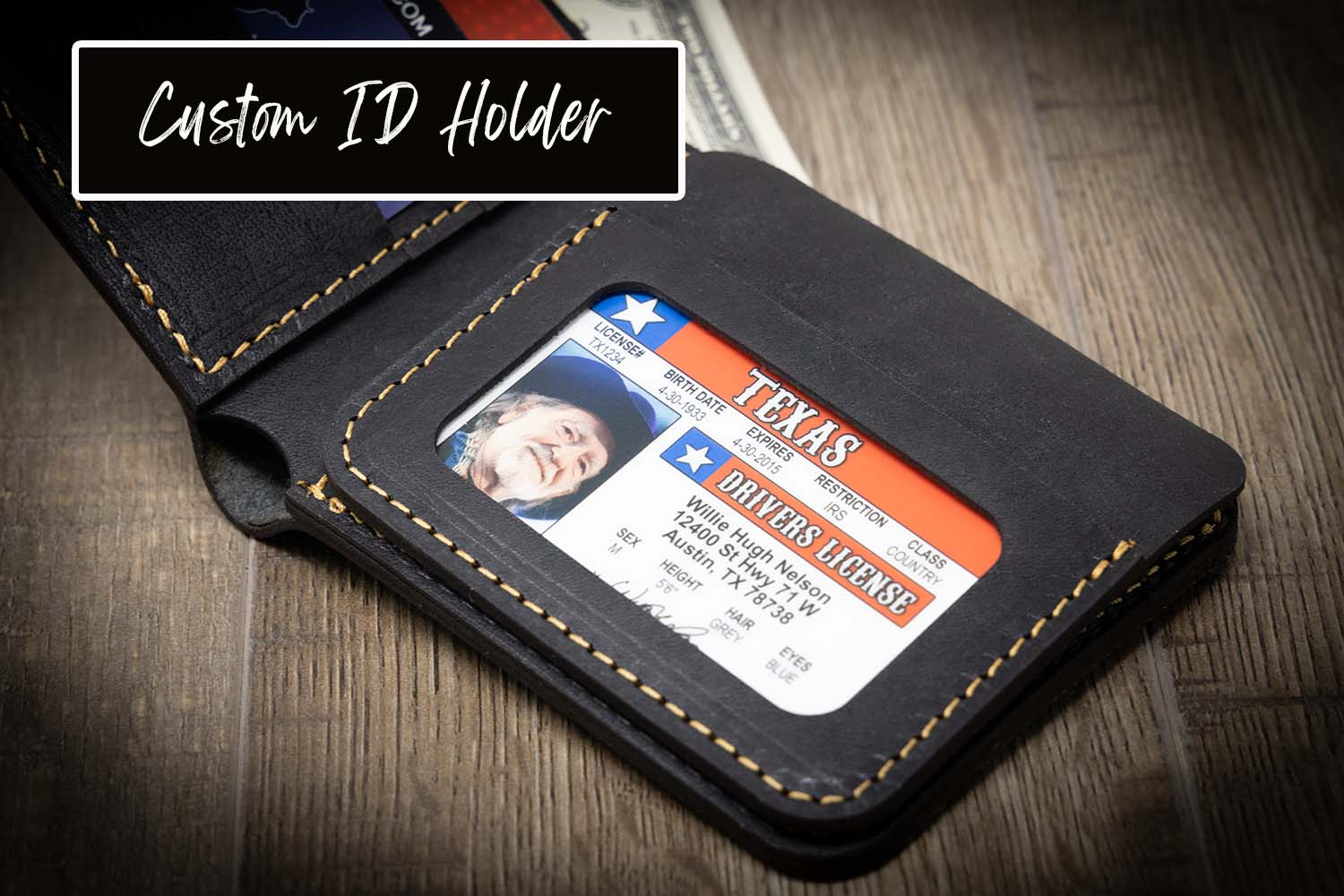 An innovative bifold wallet with an integrated bottle opener and a money clip.