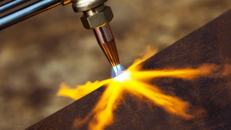 Flame Cutting Using an Oxy-Acetylene Torch