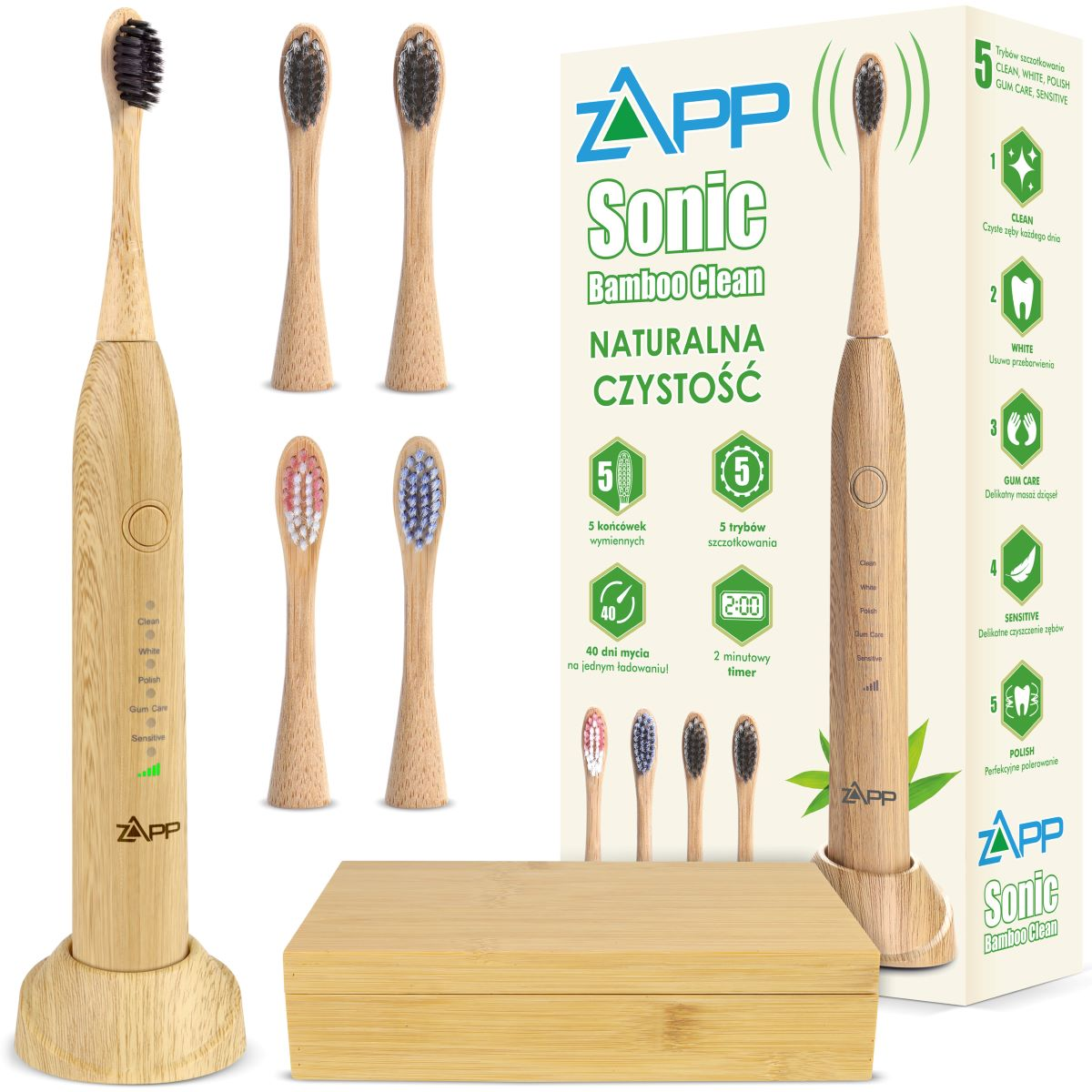 ekologiczna szczoteczka soniczna Sonic Bamboo Clean od Zapp-med