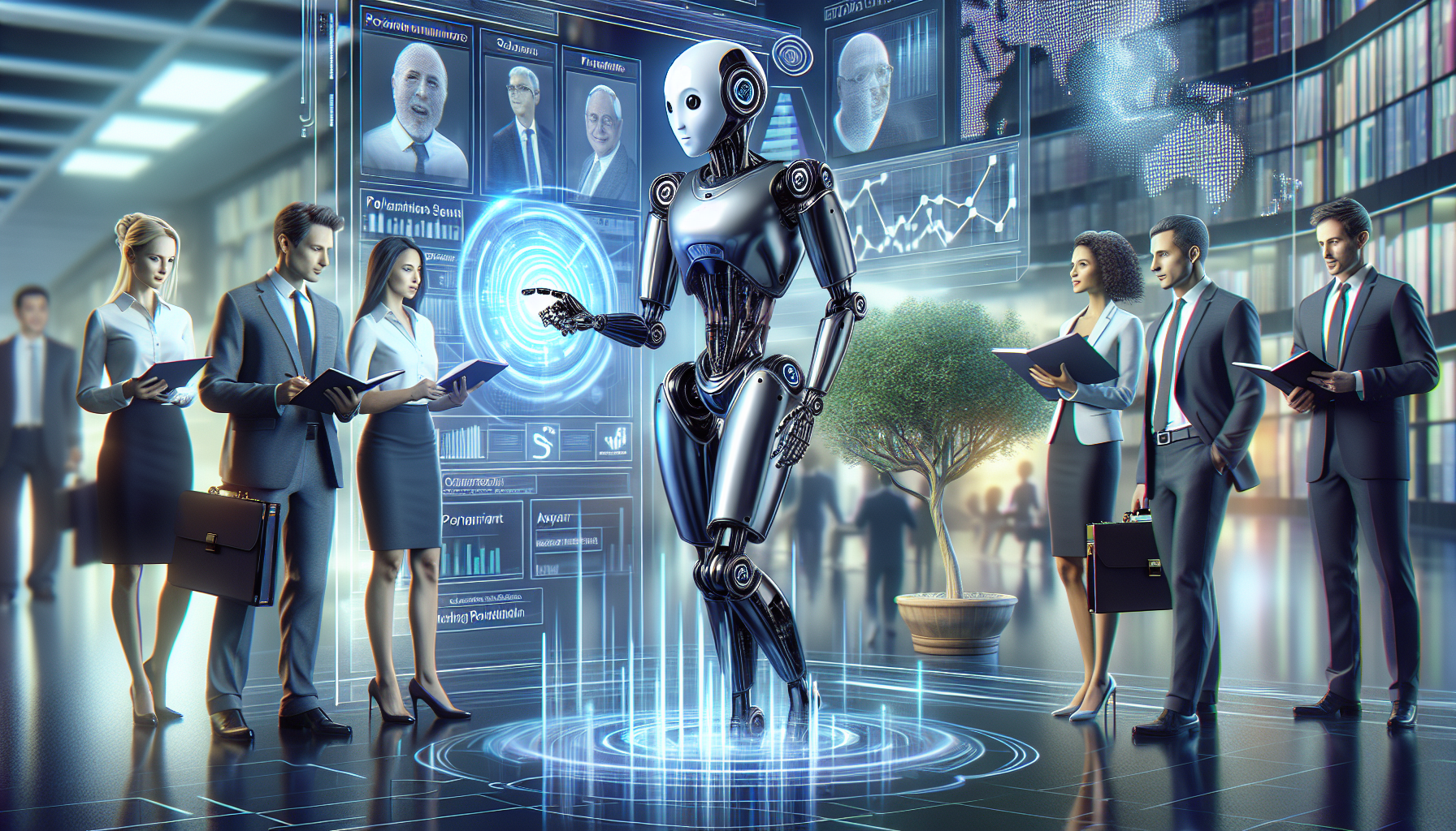 Illustration of AI Copilot assisting bankers and advisors