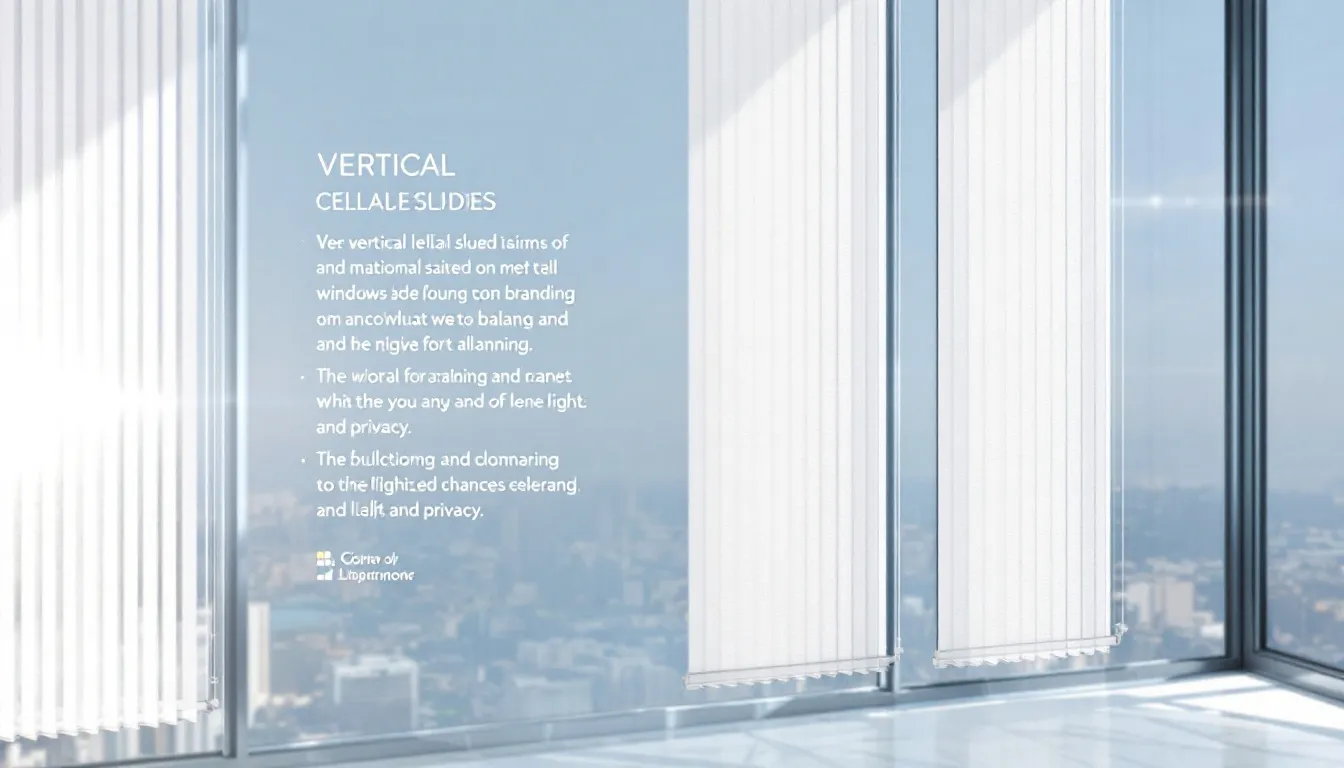 Vertical cellular shades installed on tall windows, enhancing light and privacy.