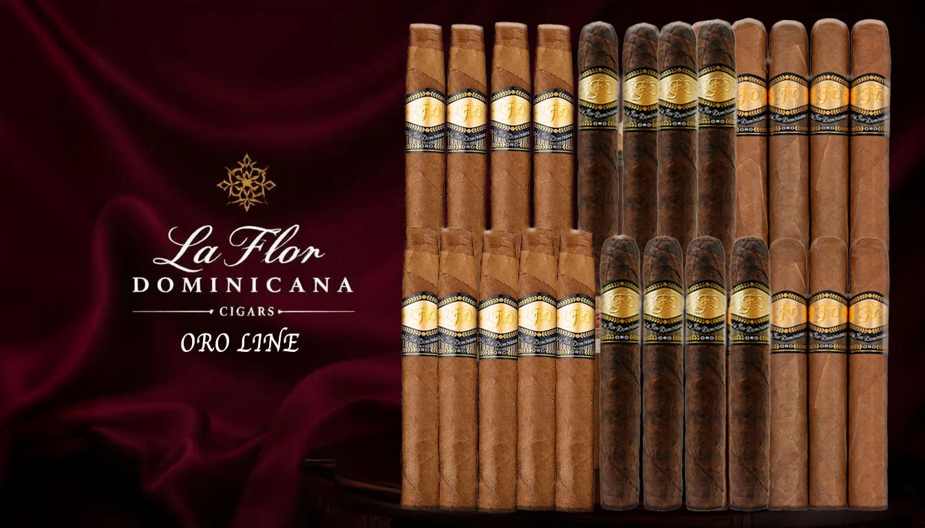A selection of different SKUs of La Flor Dominicana cigars.