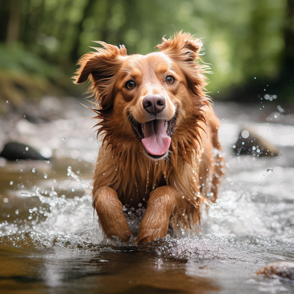 A dog enjoying the health benefits of a BARF diet